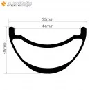 27.5er / 29er Carbon 50x30mm inner Width 44mm Tubeless Hookless Symetric MTB Rim AM/DH
